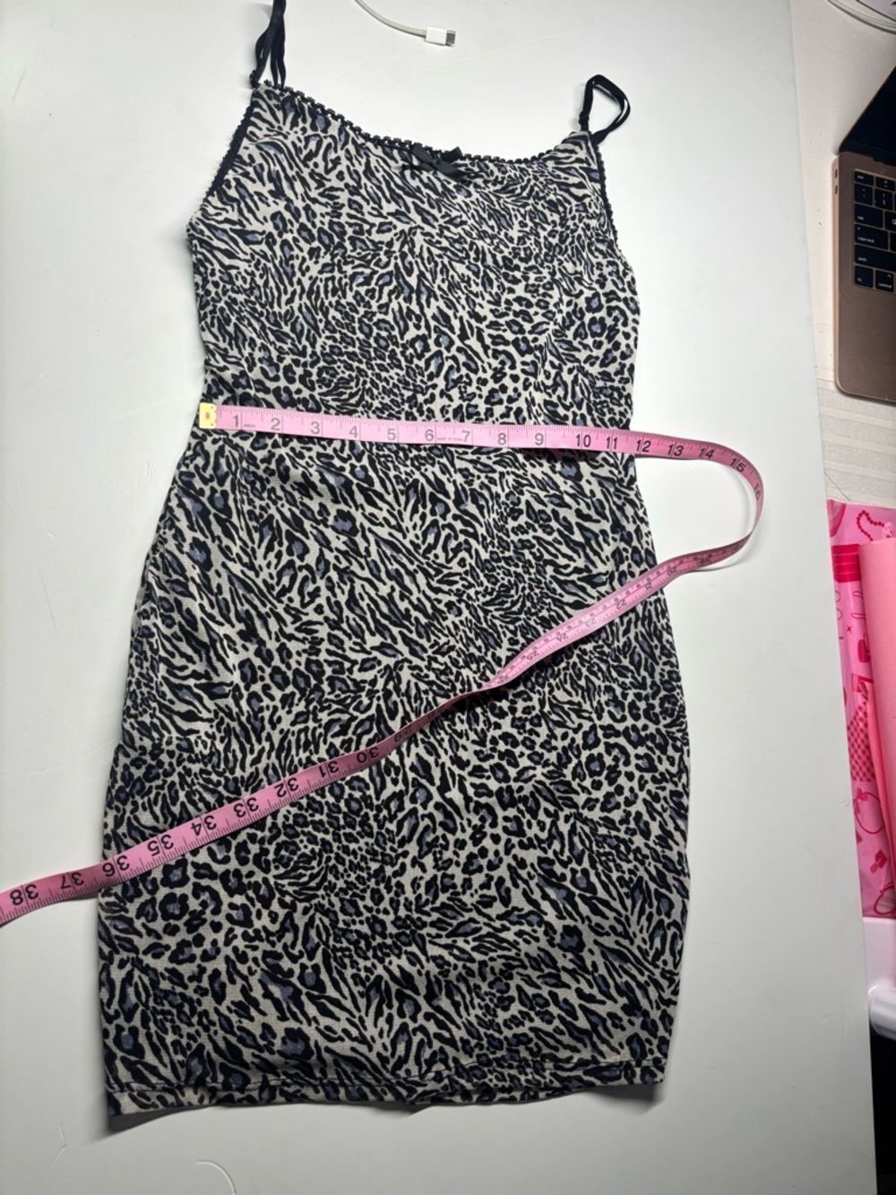 Urban Renewal Leopard Print Mini Slip Dress Size M - Picture 4 of 7
